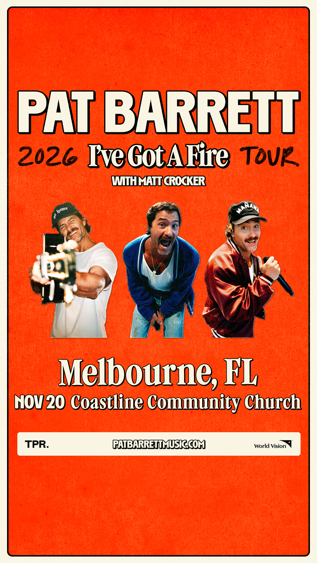Pat Barrett I've Got A Fire 2026 Tour with Matt Crocker!